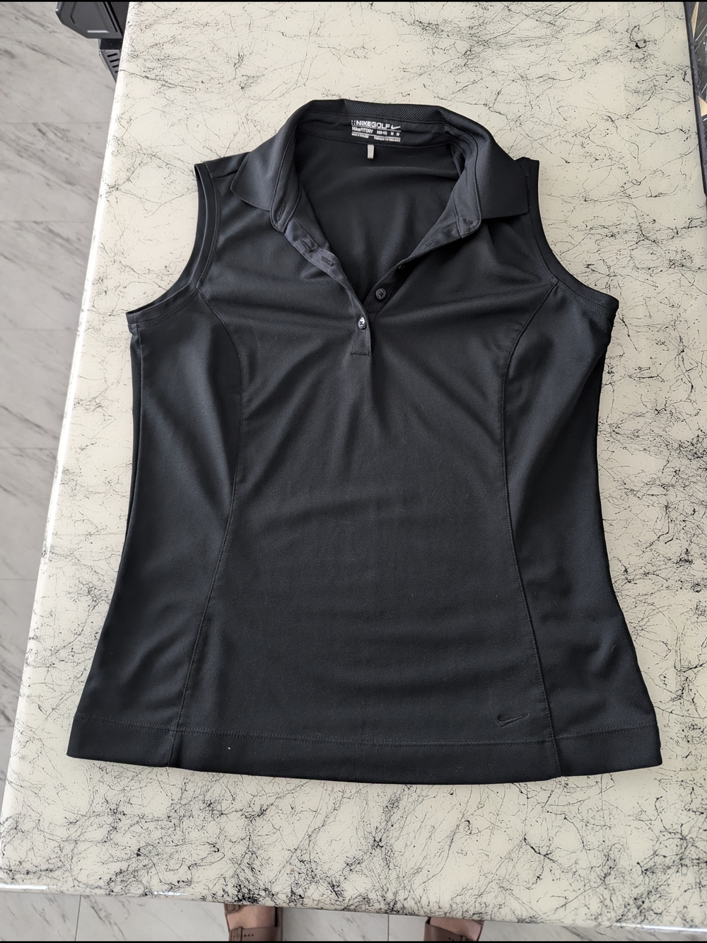 Nike Women’s Black Sleeveless Golf Polo
